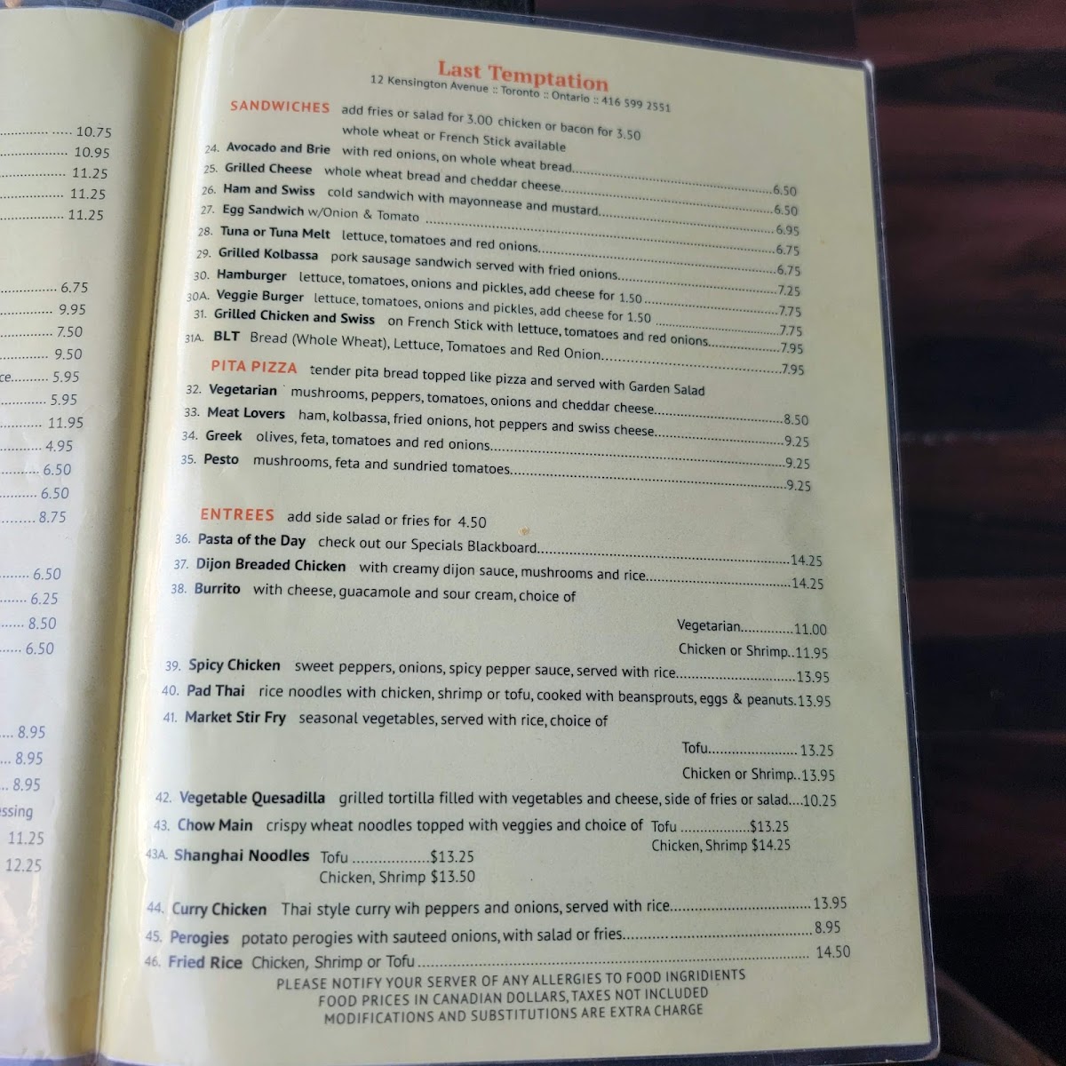 Last Temptation Menu - Image 5